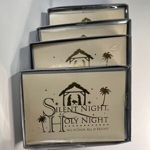NWT- 64 Vintage Christmas Greeting Cards, Silent Night, Holy Night